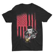 Load image into Gallery viewer, American Flag Welder Welding Unisex T-Shirt
