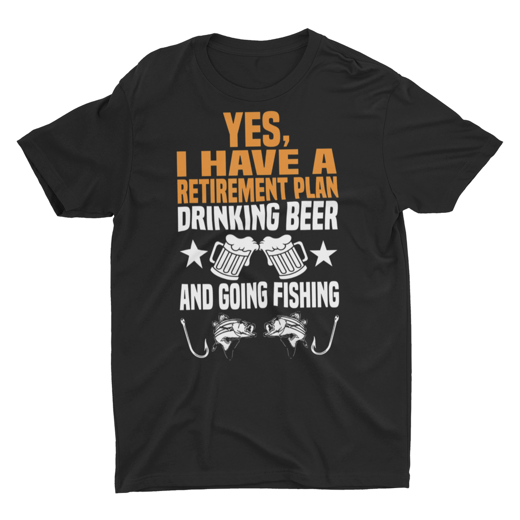 Retirement Plan Drinking Beer and Fishing, Funny Retirement Gift Shirts