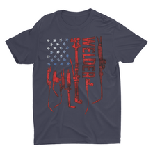 Load image into Gallery viewer, Patriotic American Flag Welder welding Shirt
