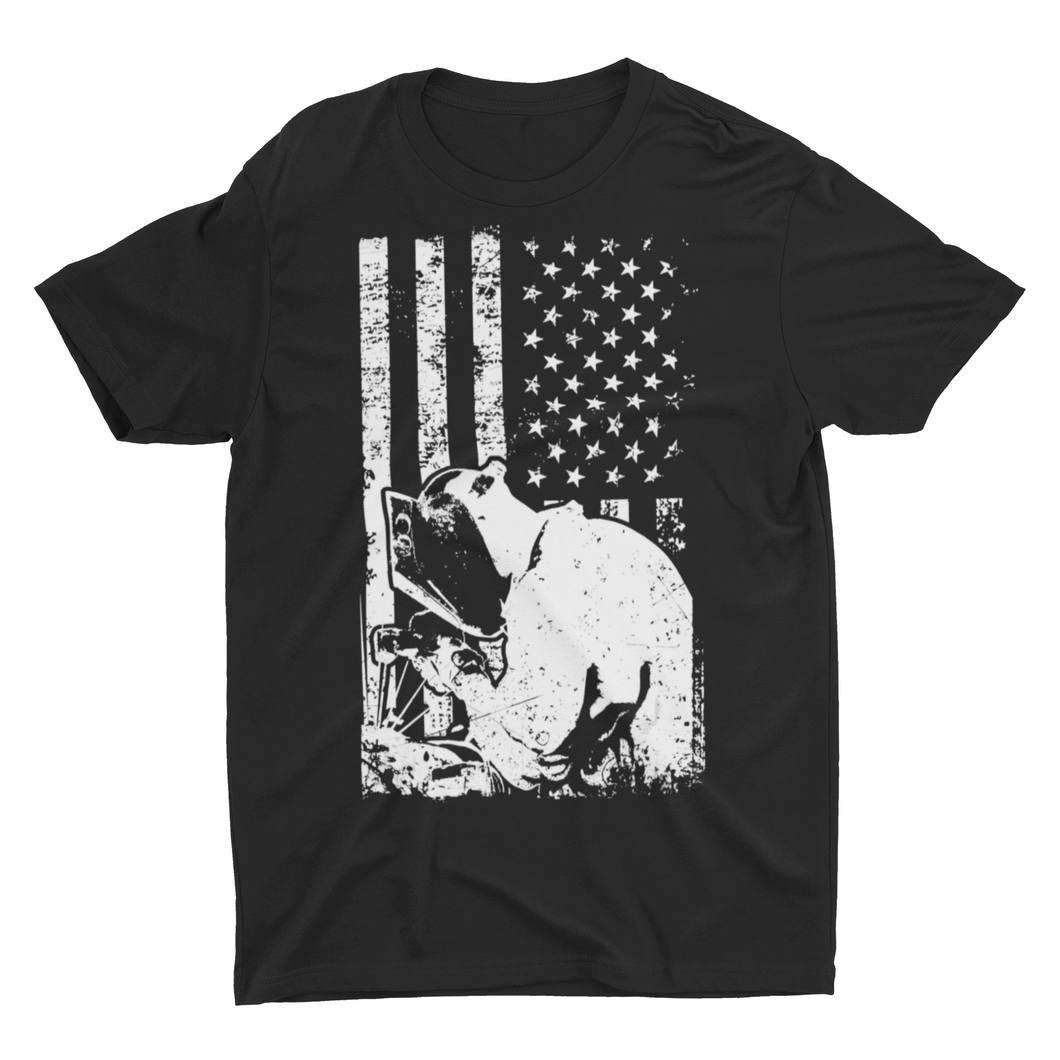Parotic American Flag Welder Welding Shirt