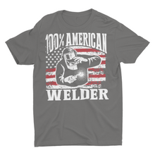 Load image into Gallery viewer, 100% American Welder, Welding Shirts, Gift For Welder

