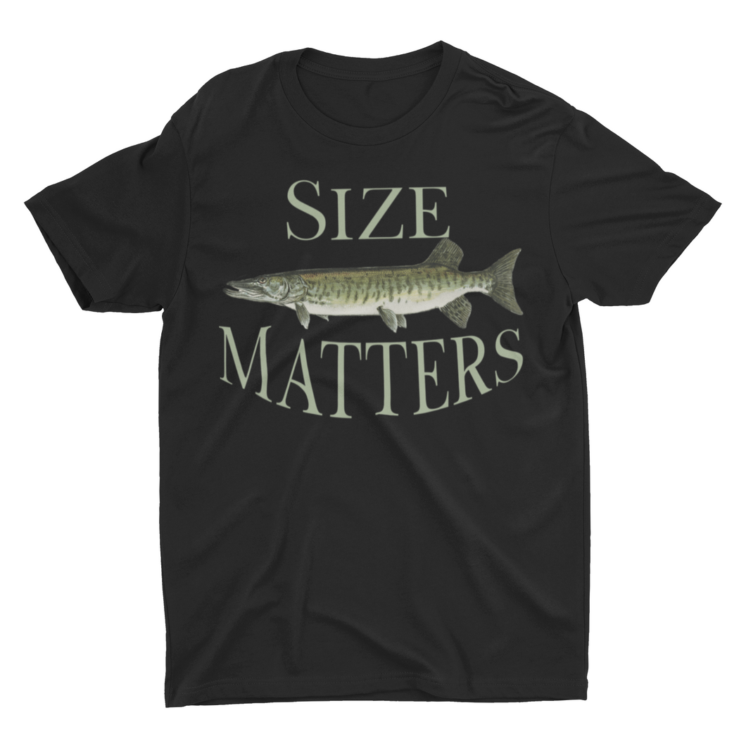 Funny Size Matters Fishing Shirts