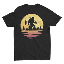 Load image into Gallery viewer, Big Foot Fishing Night Sky Bigfoot Unisex T-Shirt

