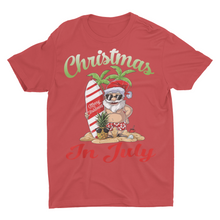 Load image into Gallery viewer, Vacation Beach Santa Christmas in July Shirt
