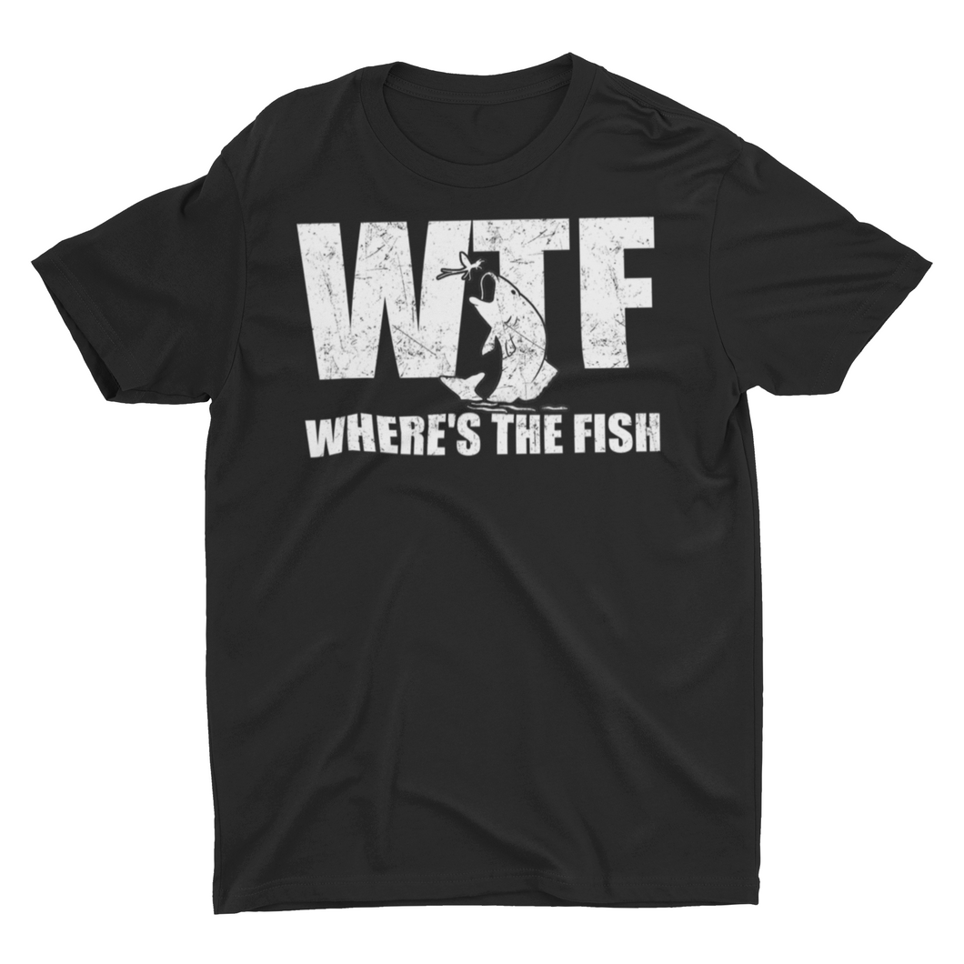 WTF Where's The Fish Funny Fishing Shirts