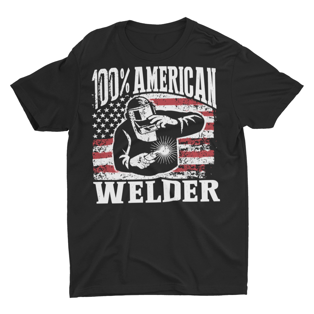 100% American Welder, Welding Shirts, Gift For Welder