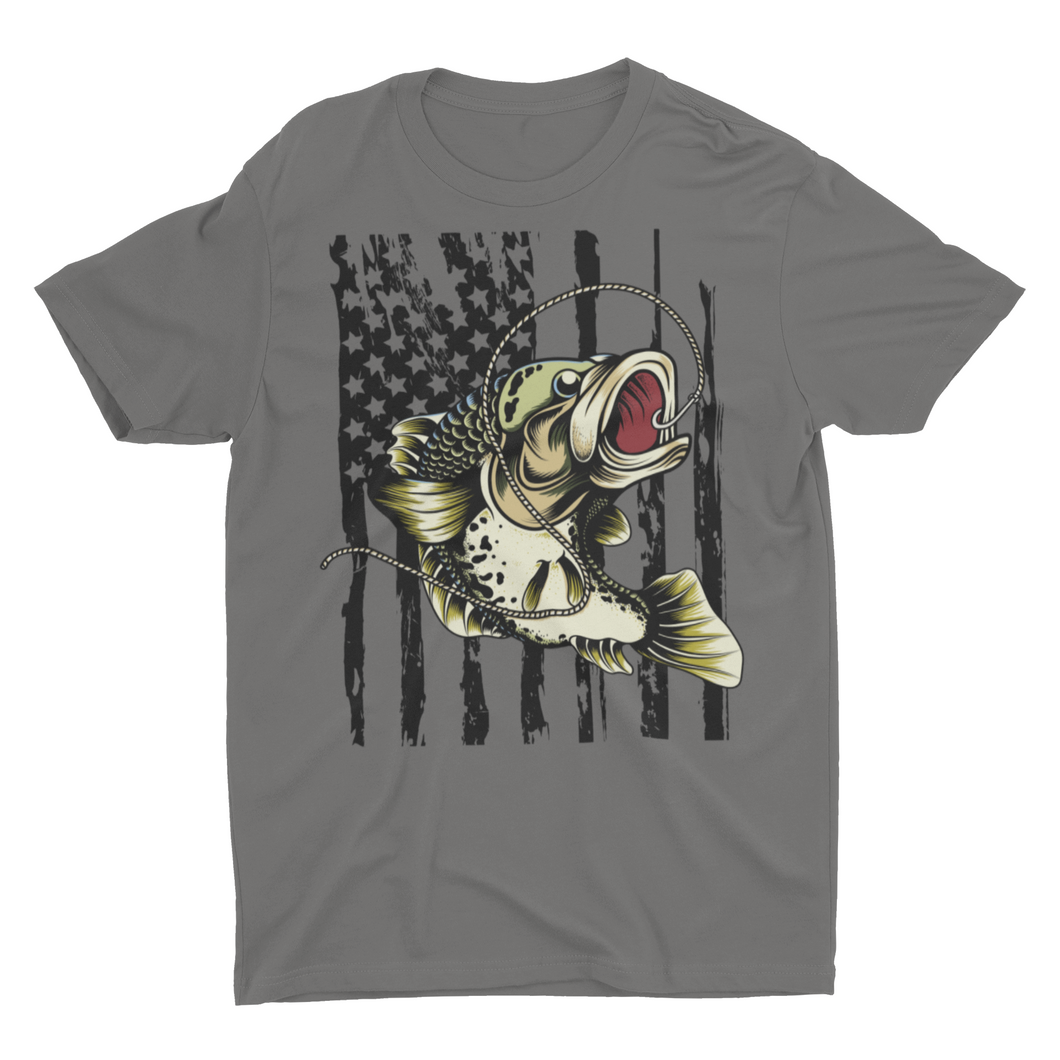 American Flag Bass Fishing Unisex T Shirt