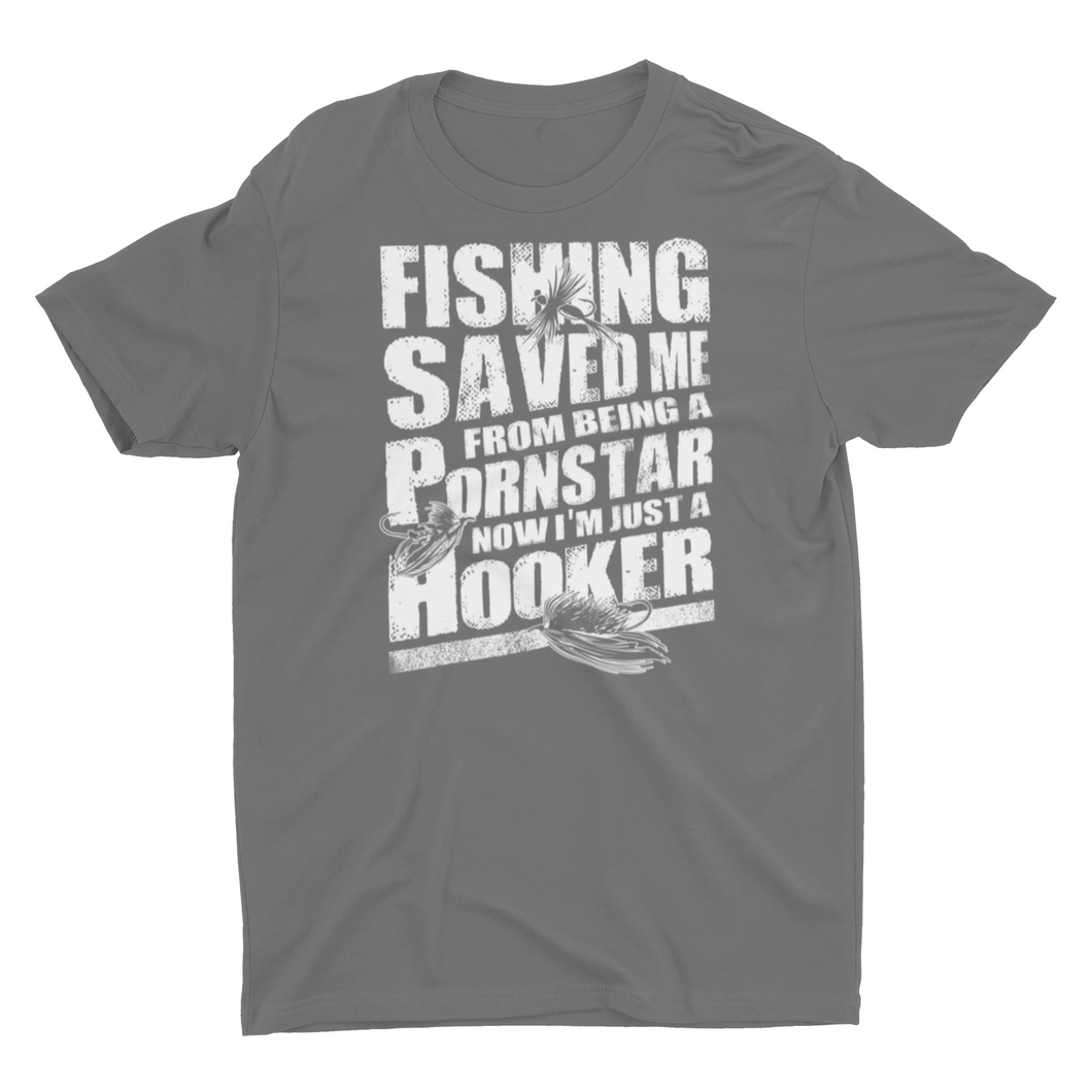 Fishing Saved Me, Sarcastic Funny Fishing Saying Shirts