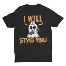 Load image into Gallery viewer, Cute Ghost Nurse I Will Stab You Halloween Shirt
