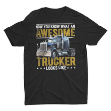 Load image into Gallery viewer, Awesome Trucker, Truck Driver Unisex T-Shirt
