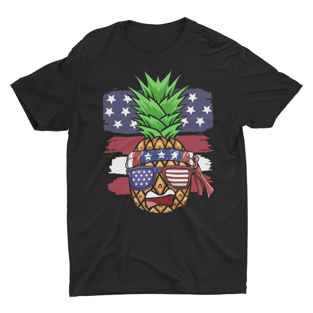 Patriotic American Freedom Pineapple Unisex Classic T-Shirt