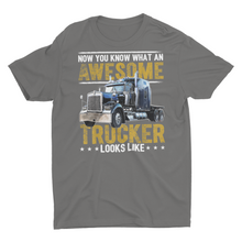 Load image into Gallery viewer, Awesome Trucker, Truck Driver Unisex T-Shirt

