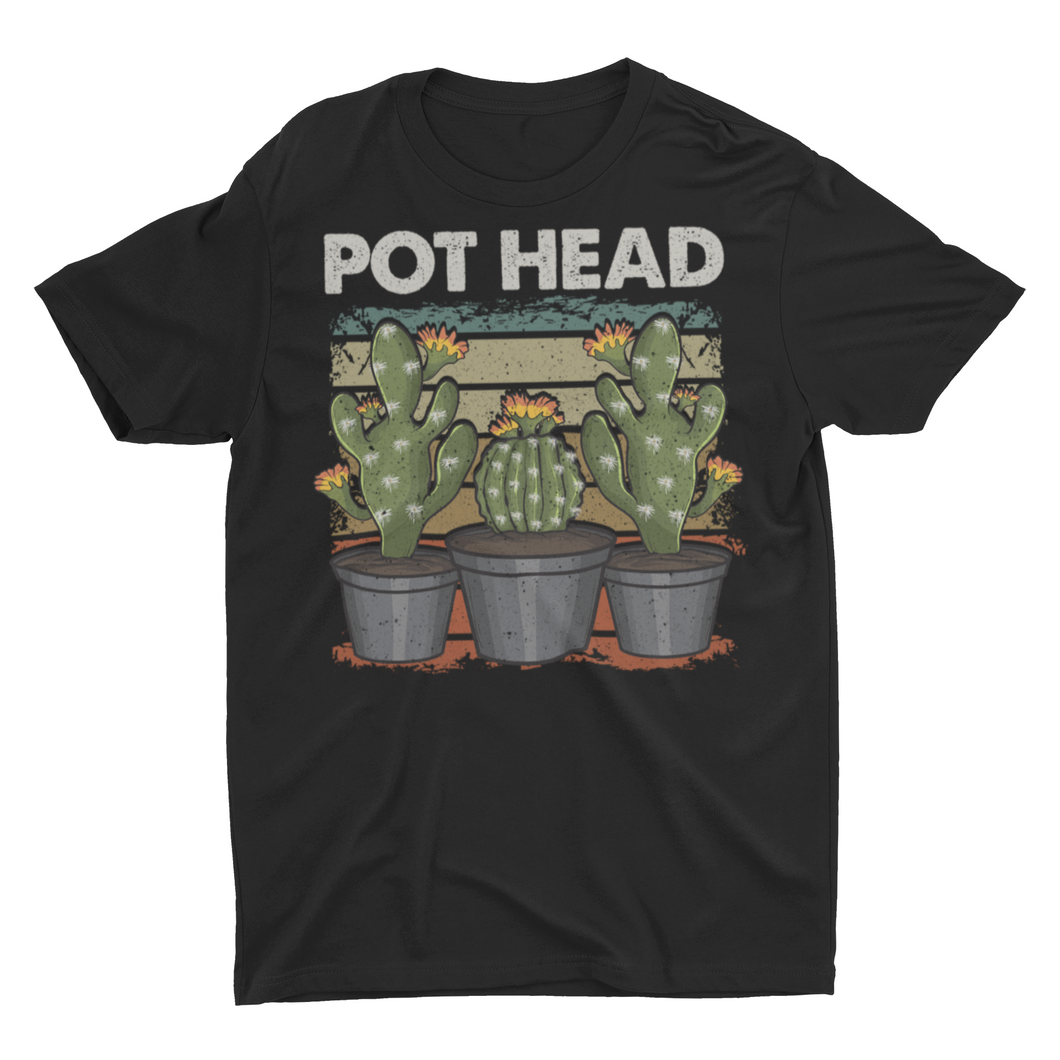 pothead plant shirt Funny Potted Plants Cacti Pot Head Unisex Shirt – E.G. Supplies, LLC