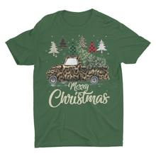 Load image into Gallery viewer, Retro Style Merry Christmas Leopard Print Vintage Truck Unisex Classic T-Shirt
