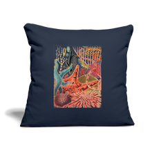 Load image into Gallery viewer, Great Barrier Reef Throw Pillow Cover 17.5” x 17.5” - navy
