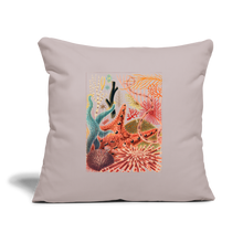 Load image into Gallery viewer, Great Barrier Reef Throw Pillow Cover 17.5” x 17.5” - light taupe
