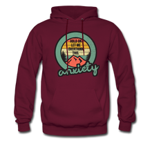 Load image into Gallery viewer, Hold on Let Me Overthink This, Anxiety Hoodie - burgundy
