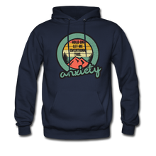 Load image into Gallery viewer, Hold on Let Me Overthink This, Anxiety Hoodie - navy
