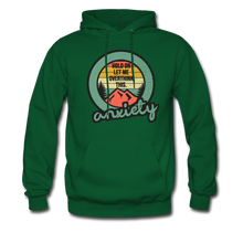 Load image into Gallery viewer, Hold on Let Me Overthink This, Anxiety Hoodie - forest green
