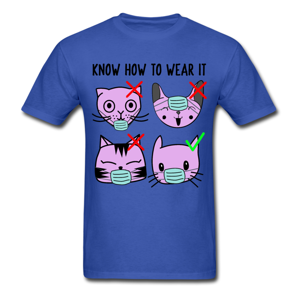 Know How to Wear Your Mask, The Right Way Cute Cat Examples Unisex Classic - royal blue