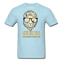 Load image into Gallery viewer, Lets Eat Kids, Punctuation Saves Lives Adult Unisex Classic T-Shirt - powder blue

