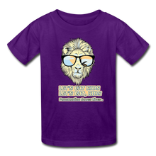 Load image into Gallery viewer, Lion Lets Eat Kids, Punctuation Saves Lives, Kids&#39; T-Shirt - purple
