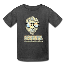 Load image into Gallery viewer, Lion Lets Eat Kids, Punctuation Saves Lives, Kids&#39; T-Shirt - heather black
