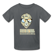 Load image into Gallery viewer, Lion Lets Eat Kids, Punctuation Saves Lives, Kids&#39; T-Shirt - charcoal
