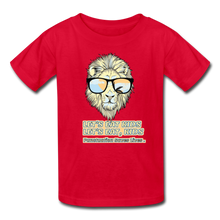 Load image into Gallery viewer, Lion Lets Eat Kids, Punctuation Saves Lives, Kids&#39; T-Shirt - red
