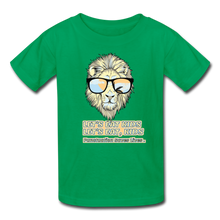 Load image into Gallery viewer, Lion Lets Eat Kids, Punctuation Saves Lives, Kids&#39; T-Shirt - kelly green
