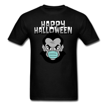 Load image into Gallery viewer, Happy Halloween Vampire Wearing a Face Mask Unisex Classic T-Shirt - black

