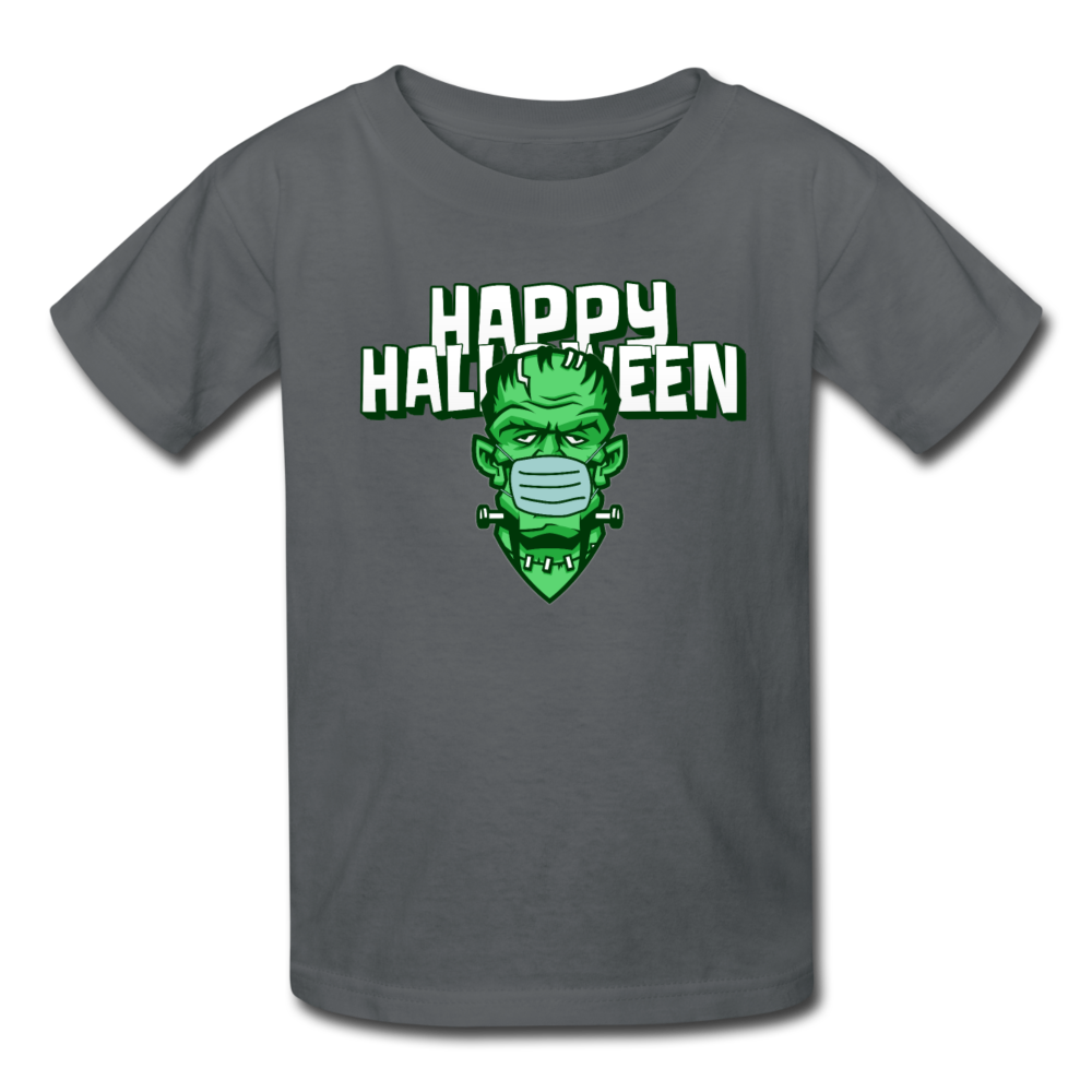 Halloween Frankenstein Wearing a Mask 2020 Kids' T-Shirt - charcoal