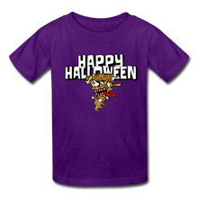 Load image into Gallery viewer, Happy Halloween Monster Pizza Kids&#39; T-Shirt - purple
