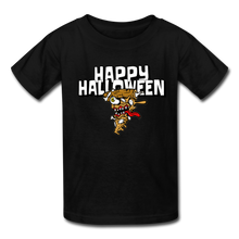 Load image into Gallery viewer, Happy Halloween Monster Pizza Kids&#39; T-Shirt - black
