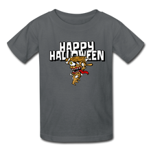 Load image into Gallery viewer, Happy Halloween Monster Pizza Kids&#39; T-Shirt - charcoal
