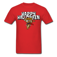 Load image into Gallery viewer, Happy Halloween Monster Pizza  Unisex Classic T-Shirt - red
