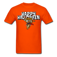 Load image into Gallery viewer, Happy Halloween Monster Pizza  Unisex Classic T-Shirt - orange
