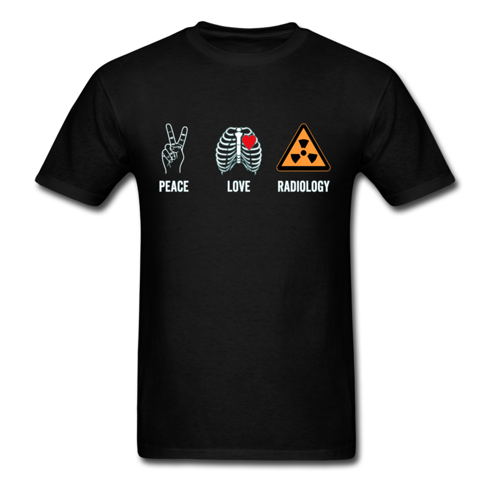 Peace Love and Radiology Unisex Classic T-Shirt - black