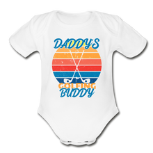 Load image into Gallery viewer, Daddy&#39;s Golfing Buddy Organic Short Sleeve Baby Bodysuit - white
