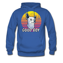 Load image into Gallery viewer, Good Boy Tattooed Chihuahua Hoodie - royal blue
