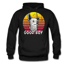 Load image into Gallery viewer, Good Boy Tattooed Chihuahua Hoodie - black

