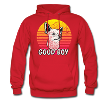 Load image into Gallery viewer, Good Boy Tattooed Chihuahua Hoodie - red
