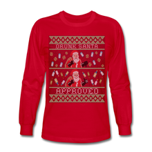 Load image into Gallery viewer, Drunk Santa Approved  Long Sleeve T-Shirt - red
