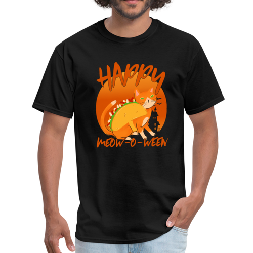 Happy Meow-O-Ween Taco Cat Unisex Classic T-Shirt - black