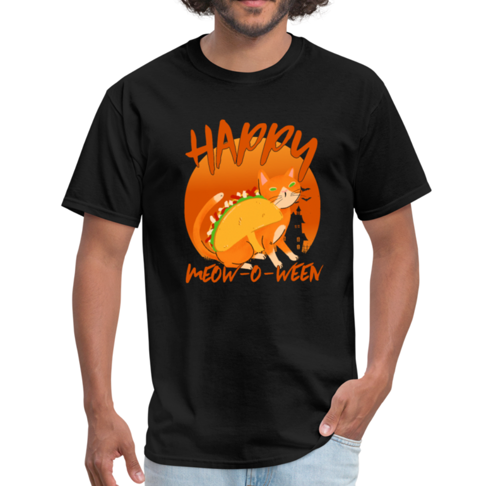 Happy Meow-O-Ween Taco Cat Unisex Classic T-Shirt - black