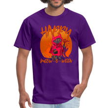 Load image into Gallery viewer, Happy Meow-o-ween Halloween Cat  T-Shirt - purple
