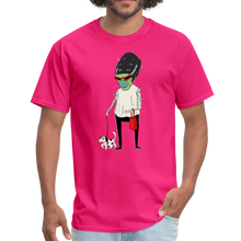 Load image into Gallery viewer, Adults Bride of Frankenstein wearing a mask T-Shirt - fuchsia
