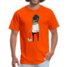 Load image into Gallery viewer, Adults Bride of Frankenstein wearing a mask T-Shirt - orange
