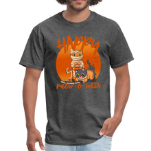 Load image into Gallery viewer, Happy Halloween Meowoween Cute Funny Mummy Cats T-Shirt - heather black
