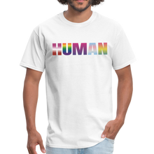 Load image into Gallery viewer, Human Rainbow Pride Unisex T-Shirt - white
